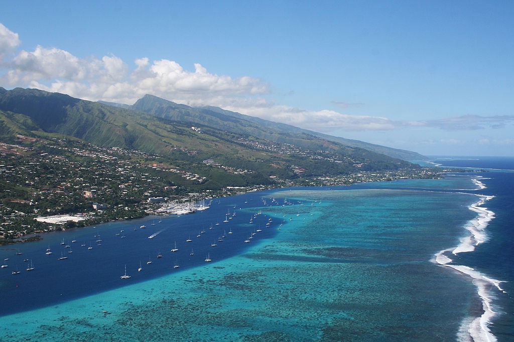 Vue de Papeete sur l'île de Tahiti